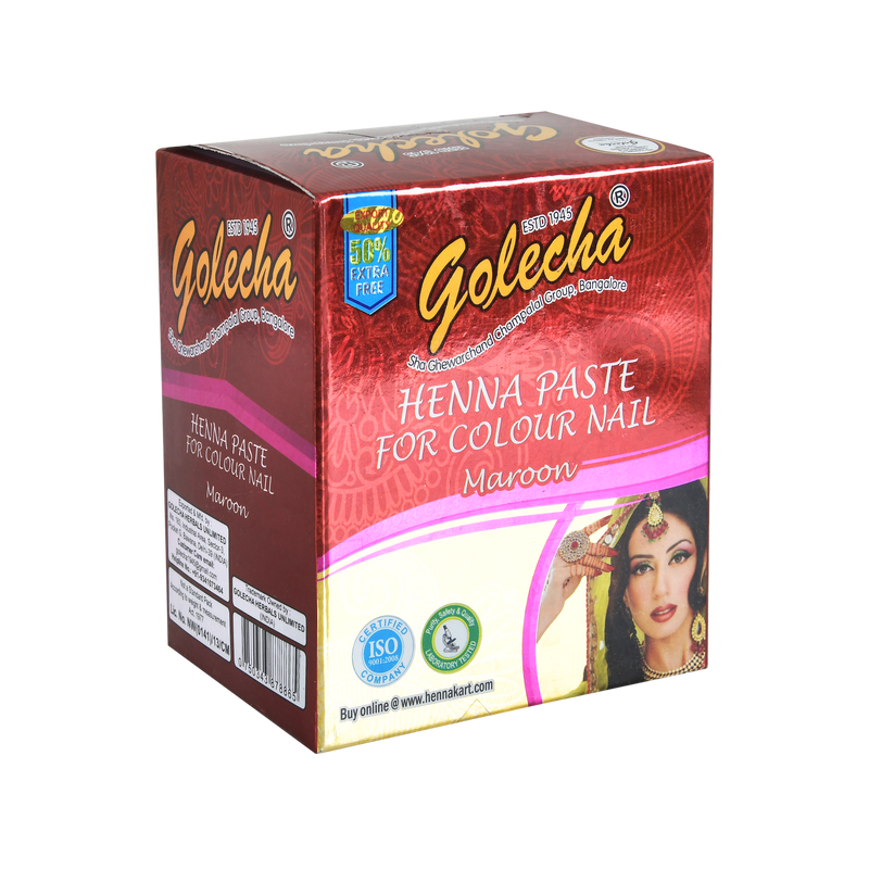 GOLECHA NAIL Maroon HENNA TUBE discription